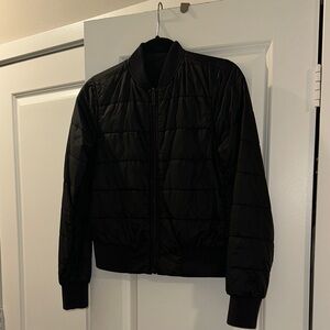 lululemon black reversible bomber jacket